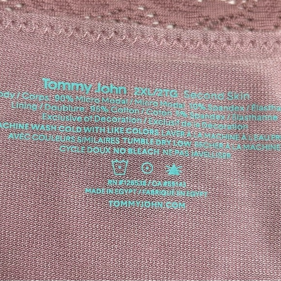 Tommy John Mauve Shadow Lace Waist Underwear XXL NWT - Picture 2 of 5